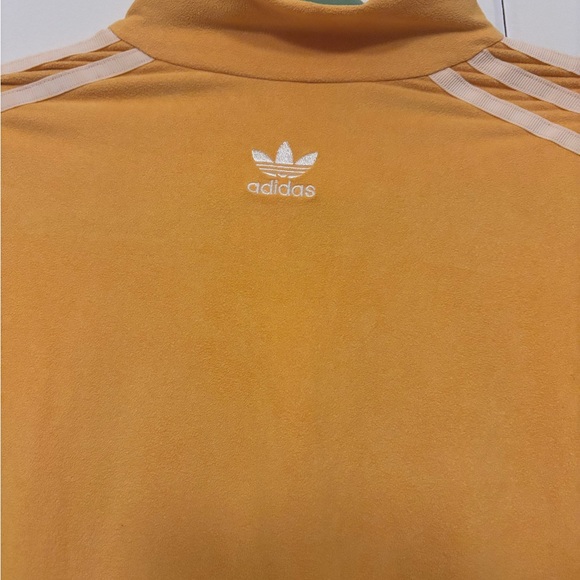 Adidas Rare Yellow Velour Longsleeve Mockneck Body Suit - Small - Picture 9 of 13
